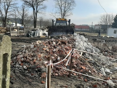 Überreste des Wirtschaftsgebäudes auf dem Kommandanturgelände, Januar 2020