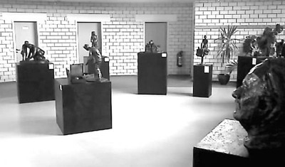 Ausstellung mit Skulpturen Samuel Willenbergs, Ausstellungssaal 